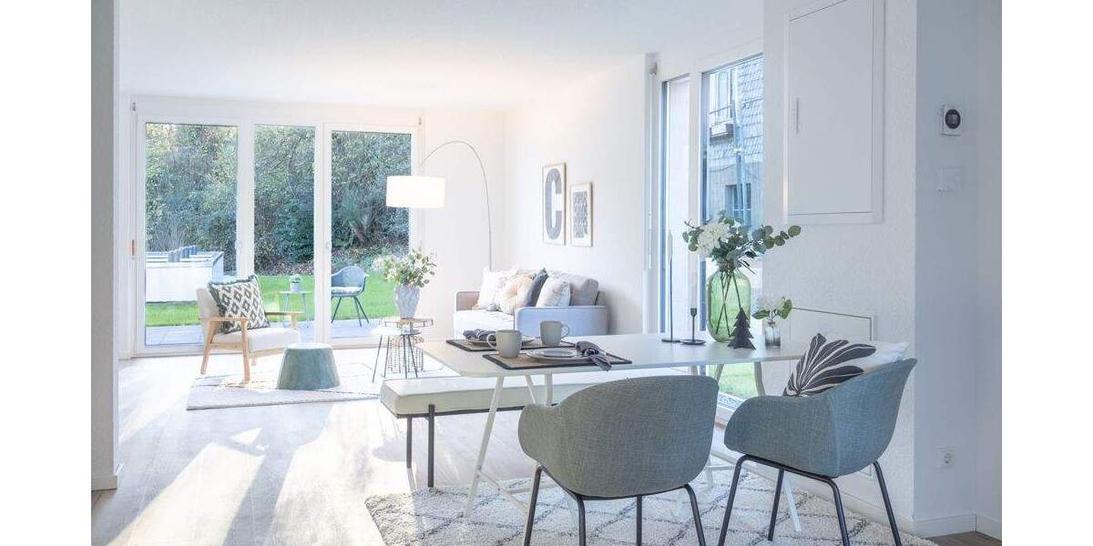 Nachhaltig wohnen, clever sparen: KfW-40-NH Haus mit umweltfreundlicher Pelletheizung 4 zimmer