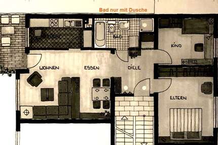 Wohnung Bad Kreuznach - 3 Zimmer, 75 m&sup2;, 685&euro; | Angebot:26795228