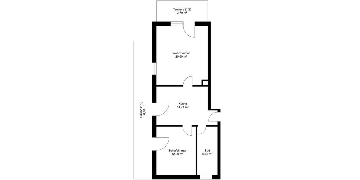 Etagenwohnung Zwiesel Rabenstein - 2 Zimmer, 67 m&sup2;, 149.000&euro; | Angebot:26273903