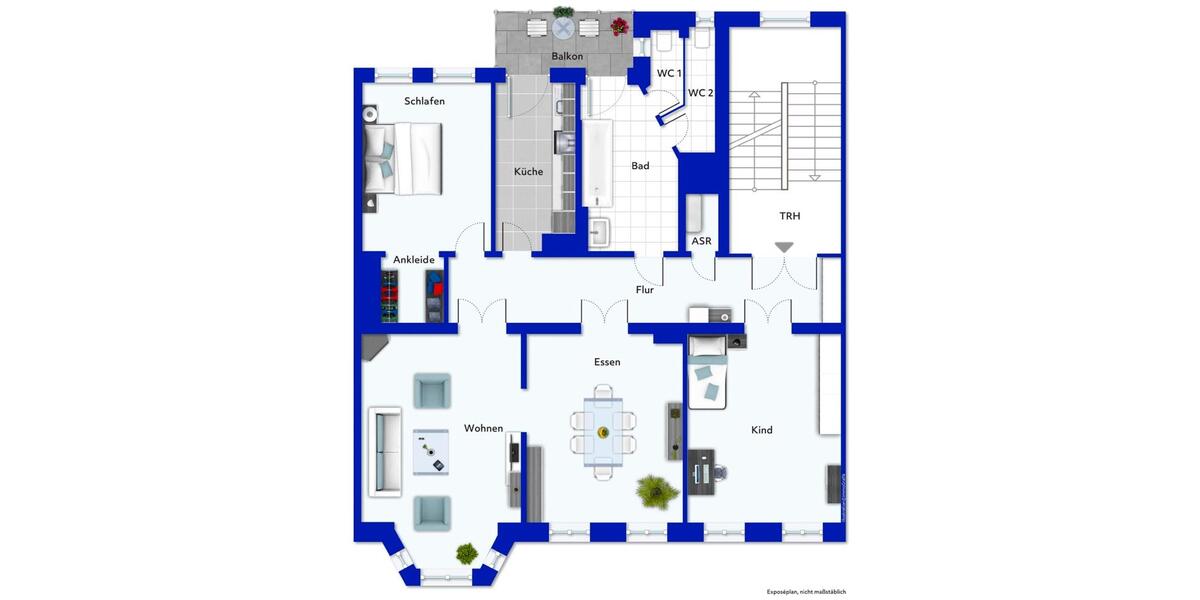 Etagenwohnung Zwickau - 4 Zimmer, 120 m&sup2;, 900&euro; | Angebot:26534400