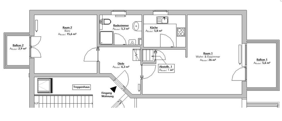 Maisonettenwohnung Mülheim-Kärlich Kärlich - 3 Zimmer, 91 m&sup2;, 820&euro; | Angebot:26296061