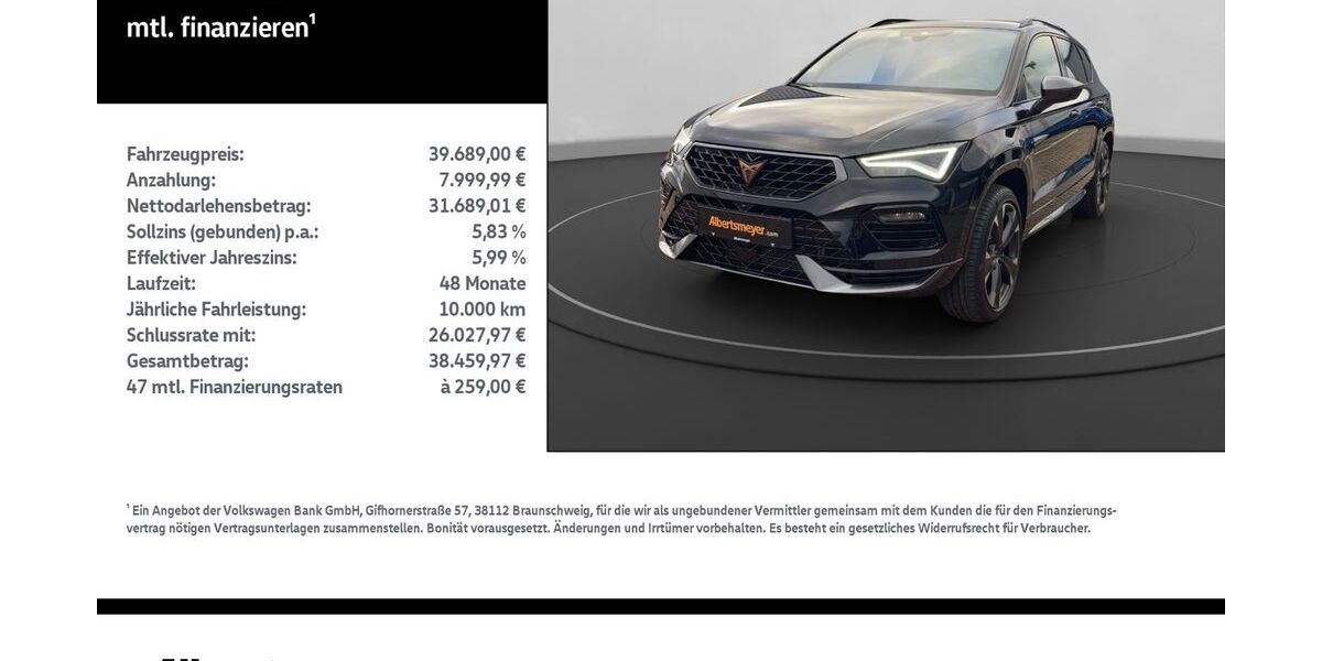 Cupra Ateca 5.500 km 38.979 &euro; Nordhausen 99734