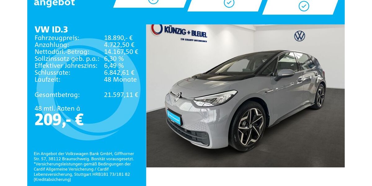 VW ID.3 50.036 km 18.480 &euro; Aschaffenburg 63741