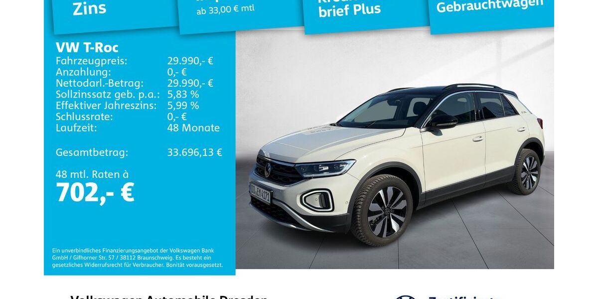 VW T-Roc 16.821 km 29.990 &euro; Dresden 01067