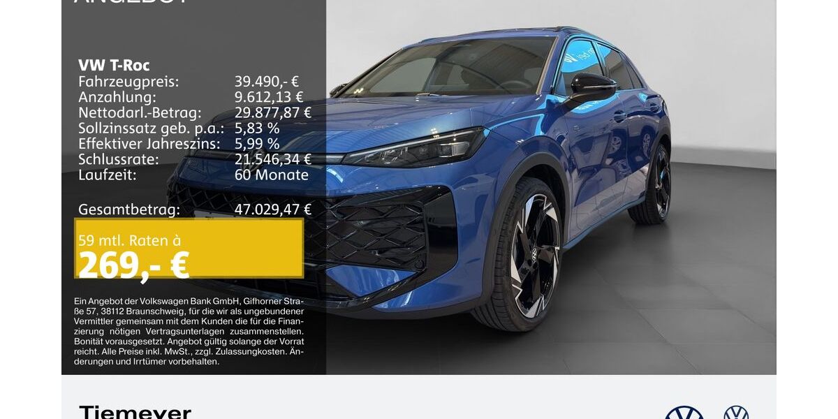 VW T-Roc 5.999 km 38.690 &euro; Plettenberg 58840