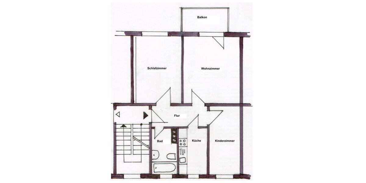 Etagenwohnung Meiningen - 3 Zimmer, 65 m&sup2;, 88.000&euro; | Angebot:25901053