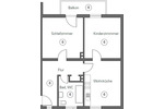 Sanierte 2,5-Zimmer-Wohnung mit Wohnküche und Balkon zu vermieten