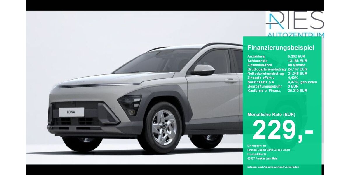 Hyundai KONA 1.559 km 26.310 &euro; Bad Soden-Salmünster 63628