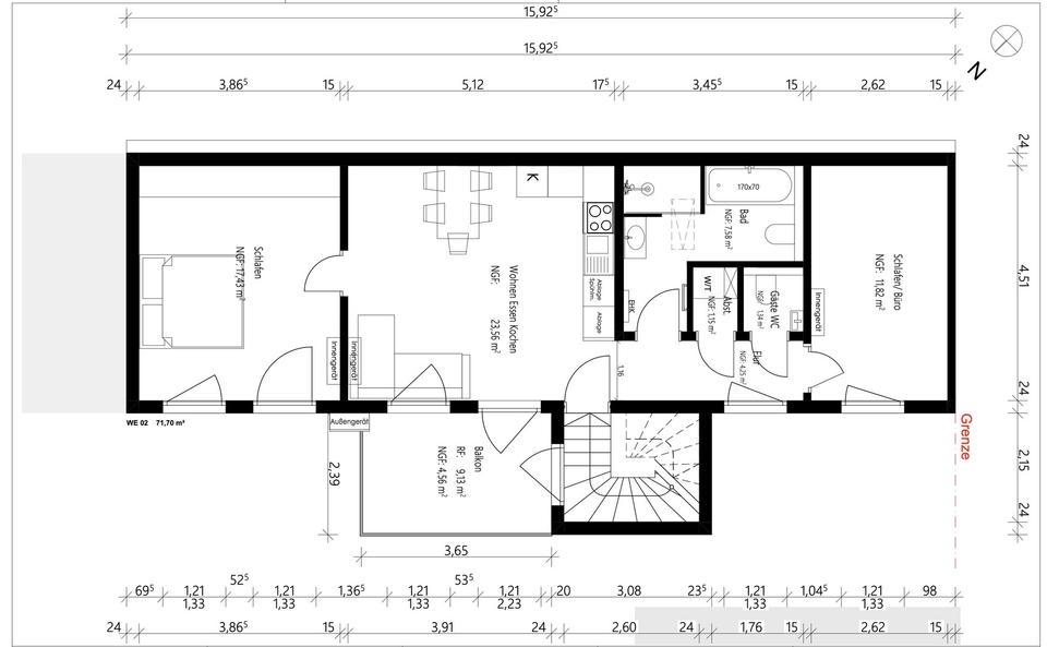 Etagenwohnung Andernach - 2 Zimmer, 72 m&sup2;, 1.175&euro; | Angebot:26227277