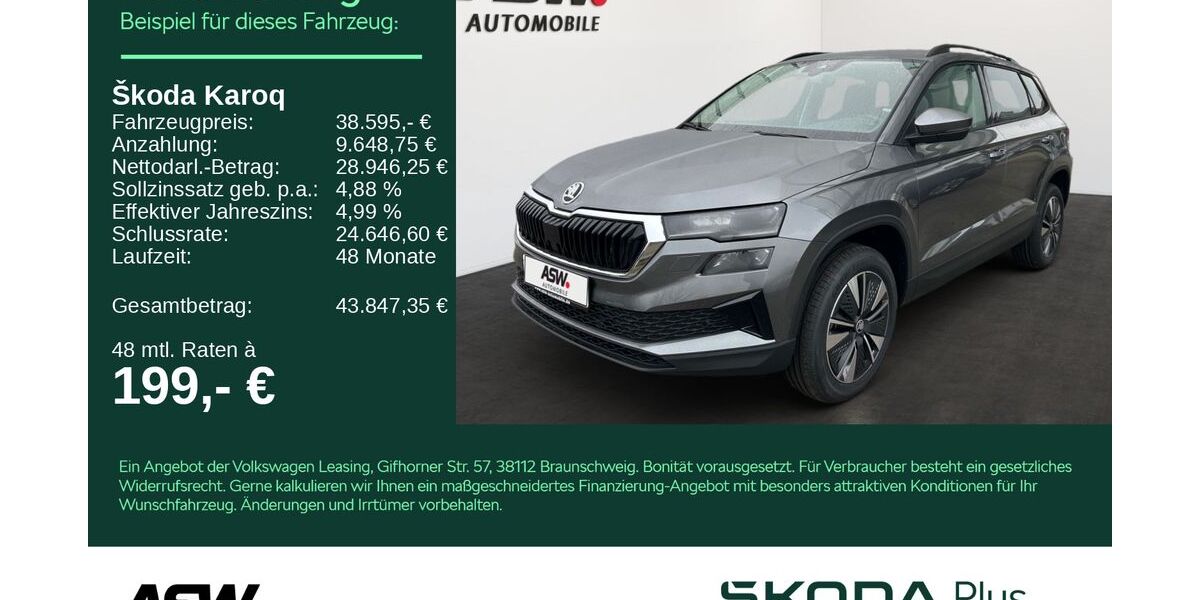 Skoda Karoq 4.500 km 38.595 &euro; Heilbronn 74076