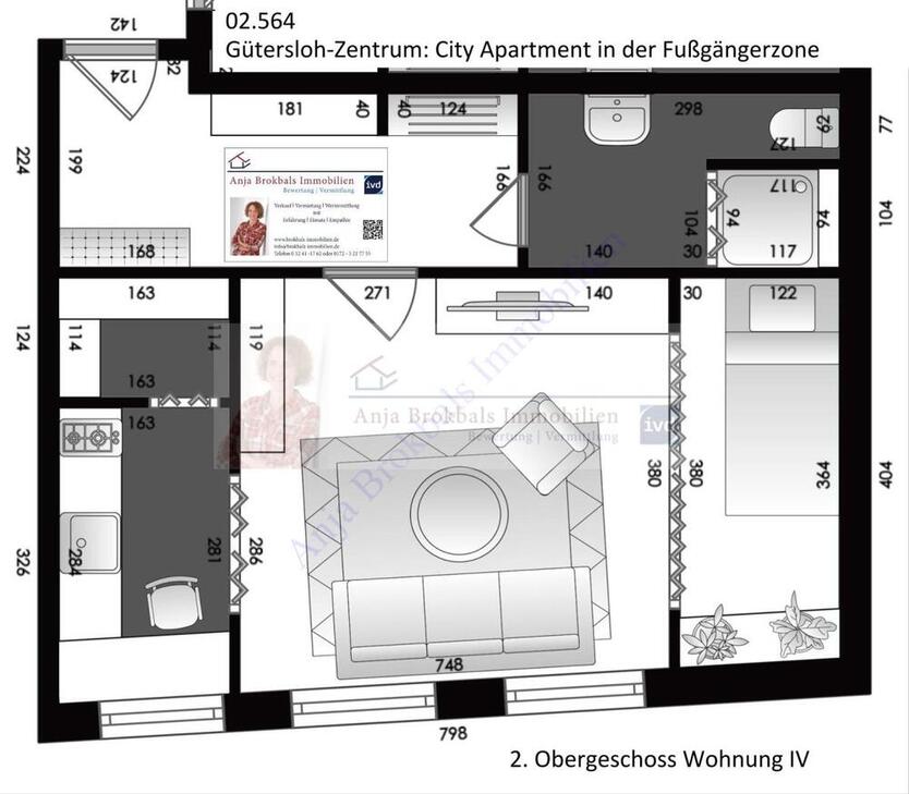 Gütersloh-Zentrum: City Apartment in der Fußgängerzone - geräumig und hell