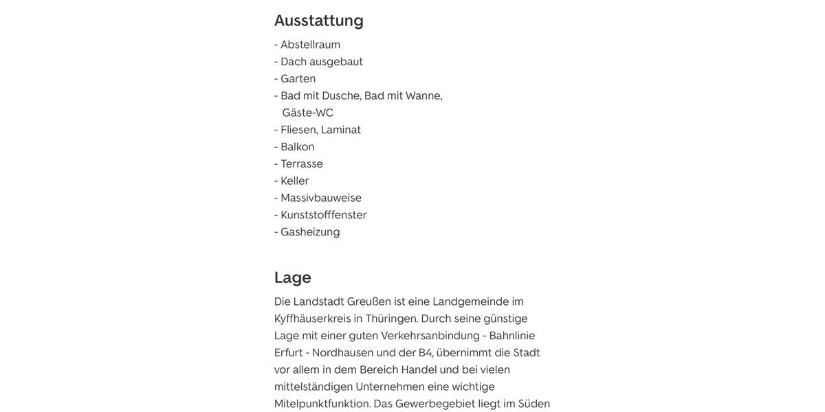 Doppelhaushälfte Greußen - 84.000&euro; | Angebot:26427341