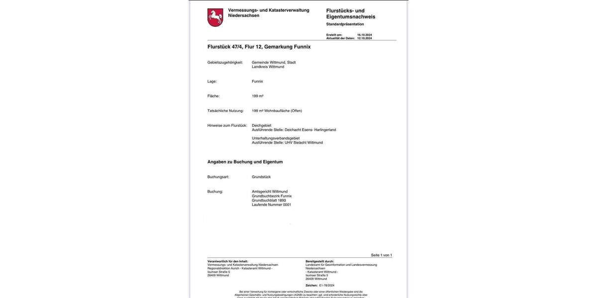 Grundstück Wittmund Funnix - 18.000&euro; | Angebot:25734604