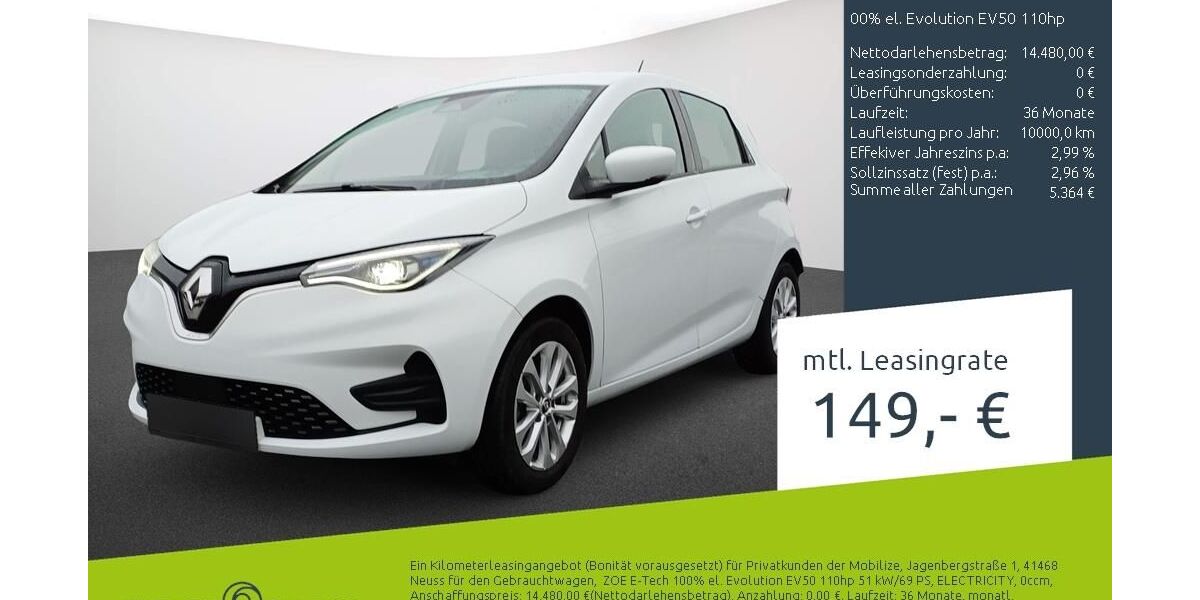 Renault ZOE 27.900 km 14.480 &euro; Borken 46325