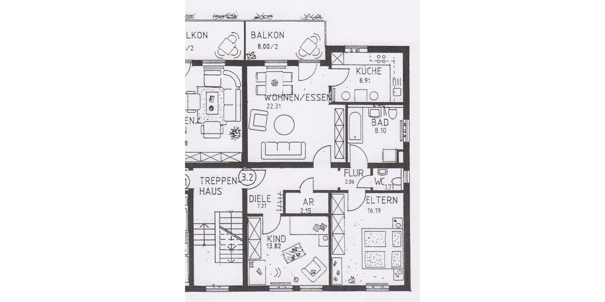 Renditeobjekt: 3 Raum-ET-Wohnung in schöner Wohnlage von Crossen - Etagenwohnung Crossen | Angebot:26386342