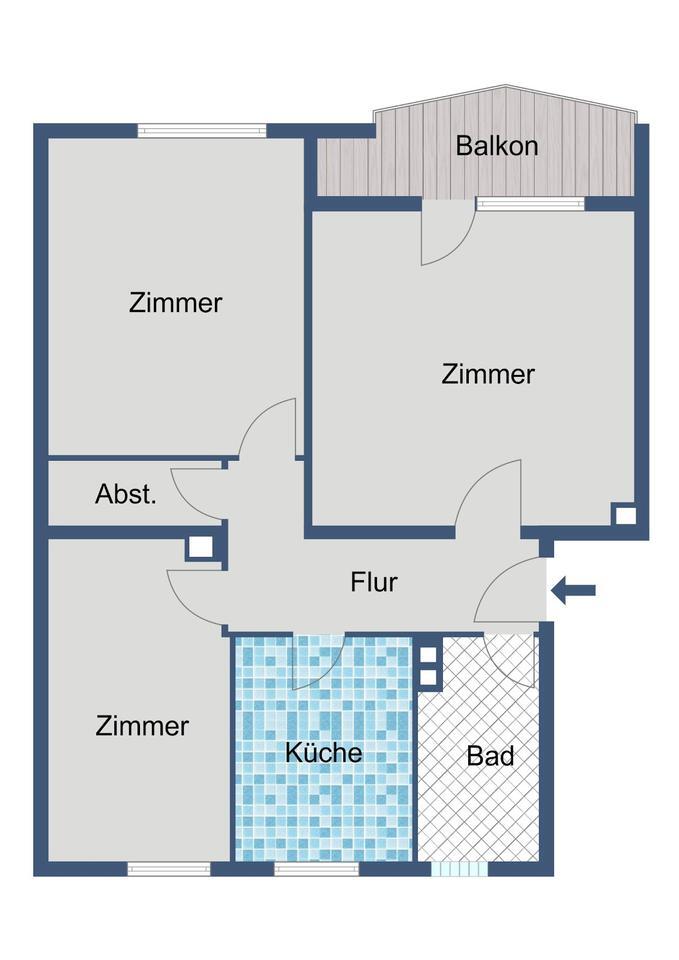 Ab sofort frei - Gut gelegene Wohnung mit Balkon zimmer