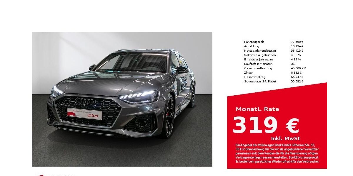 Audi RS4 44.900 km 77.550 &euro; Lübeck 23556