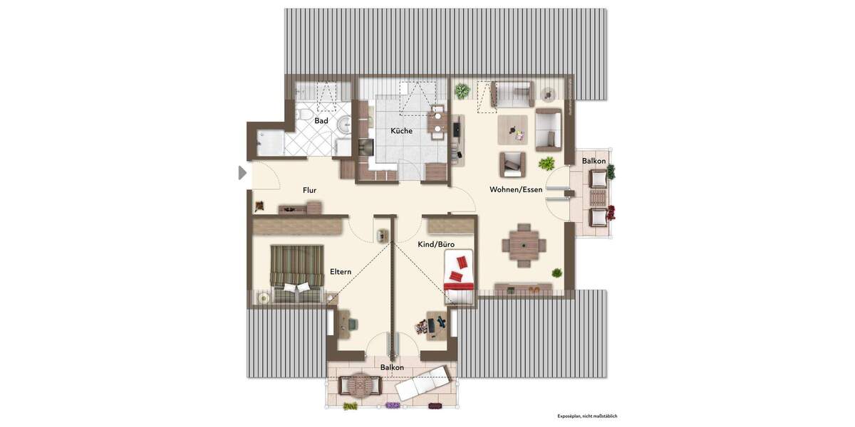 Etagenwohnung Oberding Aufkirchen - 3 Zimmer, 95 m&sup2;, 459.000&euro; | Angebot:25799659