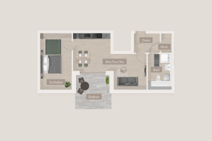 Wohnung Furth - 2 Zimmer, 52 m&sup2;, 302.180&euro; | Angebot:25870460