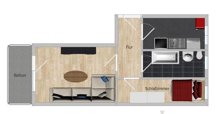 Etagenwohnung Kitzscher - 2 Zimmer, 45 m&sup2;, 29.500&euro; | Angebot:26688395