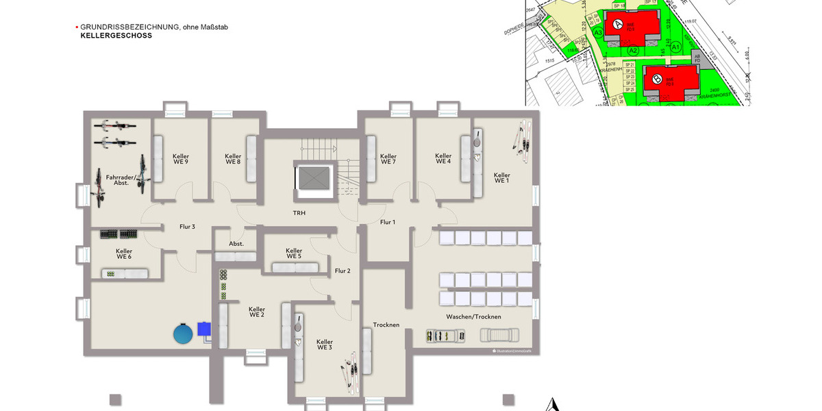 Etagenwohnung Schloß Holte-Stukenbrock Schloß Holte - 2 Zimmer, 57 m&sup2;, 244.600&euro; | Angebot:24767681