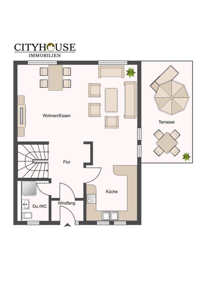 CITYHOUSE: Moderne Doppelhaushälfte mit großem Garten, Hobbyraum Souterrain, Keller, Terrasse