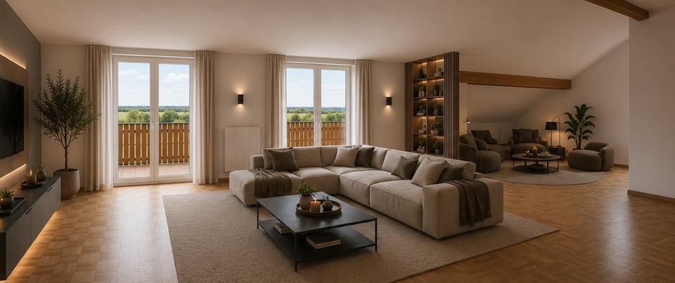 Dachgeschoßwohnung Waldbüttelbrunn - 4 Zimmer, 150 m&sup2;, 555.000&euro; | Angebot:27021231