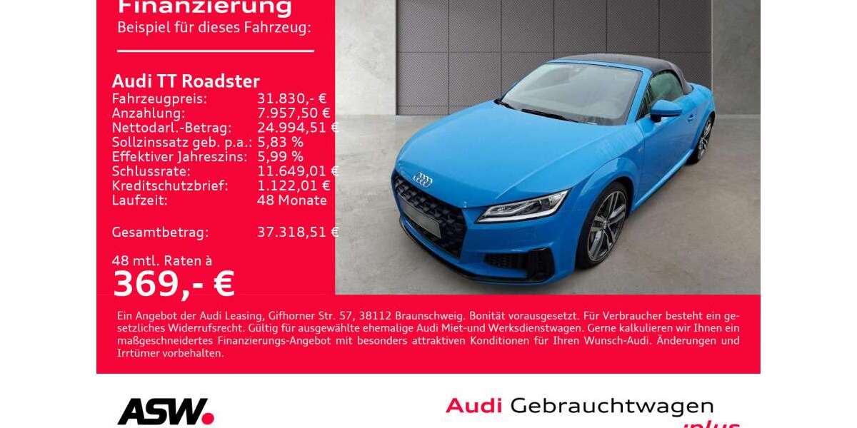 Audi TT 7.450 km 31.830 € Heilbronn 74074