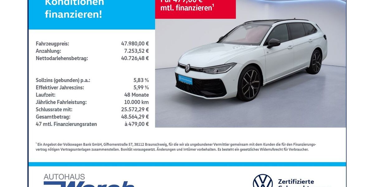 VW Passat 7.197 km 47.979 &euro; Südharz 06536