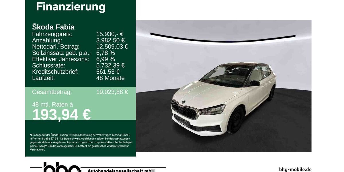 Skoda Fabia 43.362 km 15.430 &euro; Freudenstadt 72250