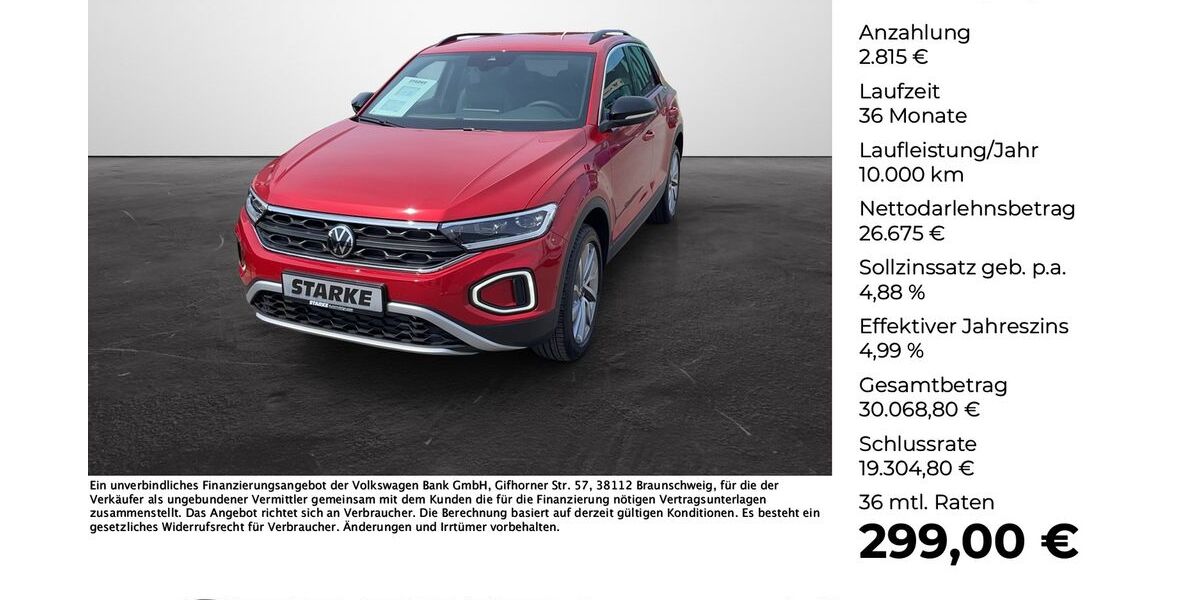 VW T-Roc 7.562 km 29.490 &euro; Vechta 49377