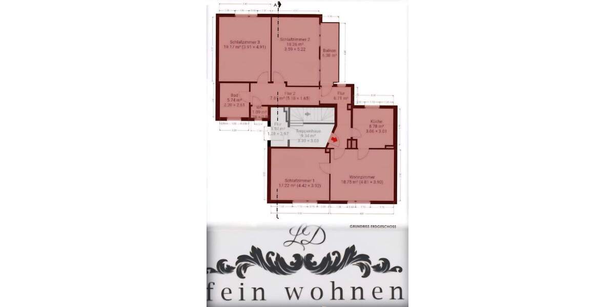 Etagenwohnung Waltershausen - 4 Zimmer, 106 m&sup2;, 199.000&euro; | Angebot:24306061
