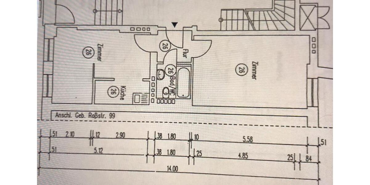 Erdgeschoßwohnung Düsseldorf Derendorf - 2 Zimmer, 45 m&sup2;, 189.000&euro; | Angebot:25943151