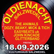 Oldienight Salzwedel - The Animals, Glitterband, John Kincade u.v.a. 18.09.2026 Kulturhaus Salzwedel