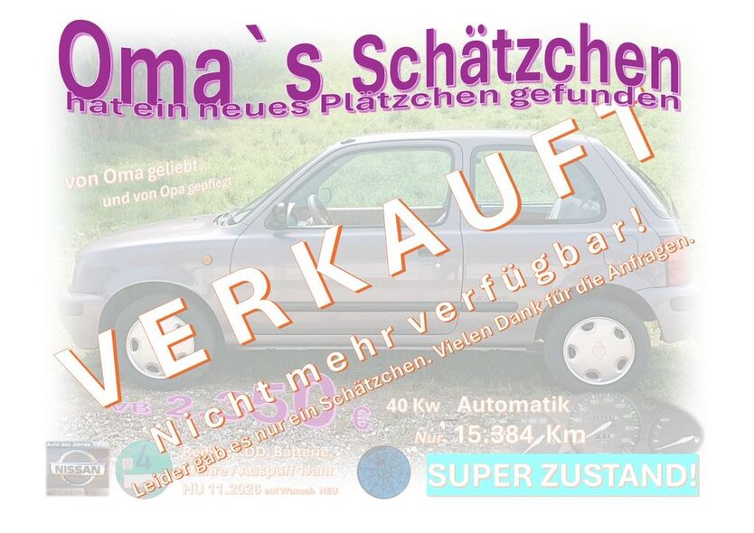 Nissan Micra 15.384 km 2.350 € Höchstädt 89420