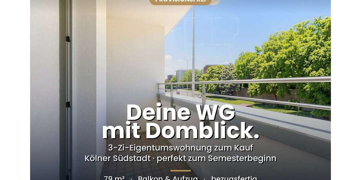 Etagenwohnung Köln Innenstadt - 3 Zimmer, 79 m&sup2;, 449.500&euro; | Angebot:27120082
