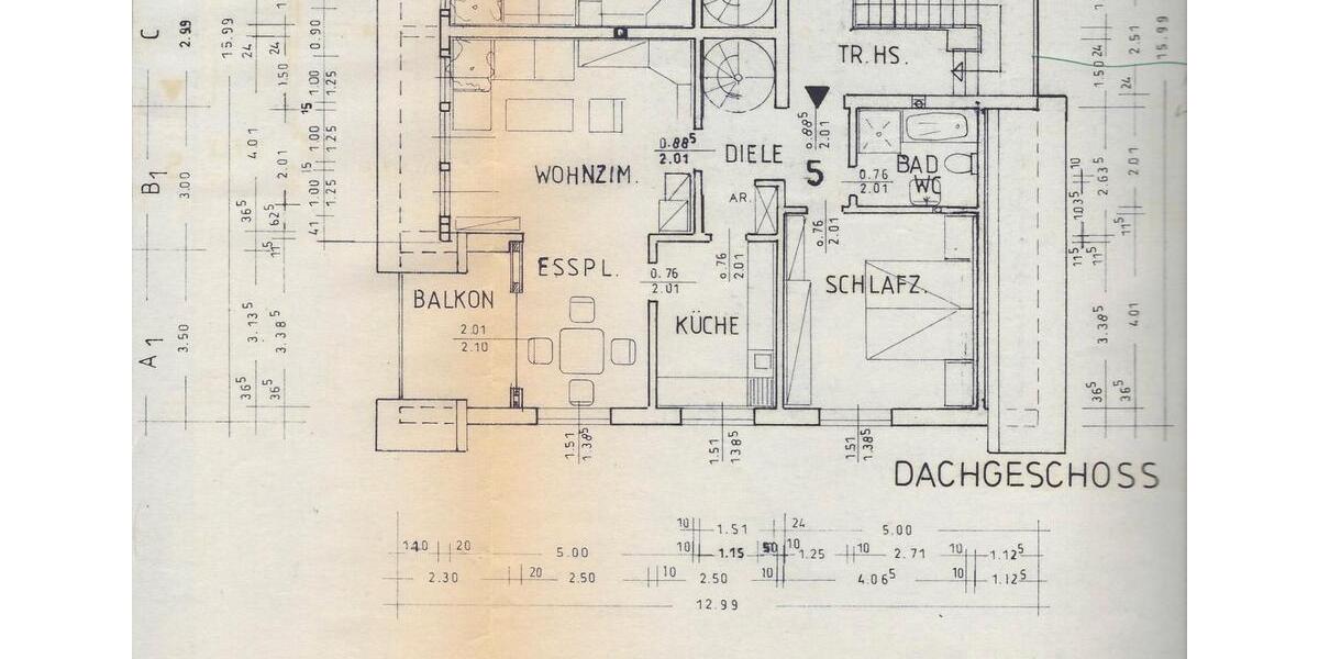 Dachgeschoßwohnung Hüllhorst - 3 Zimmer, 88 m&sup2;, 610&euro; | Angebot:26399640