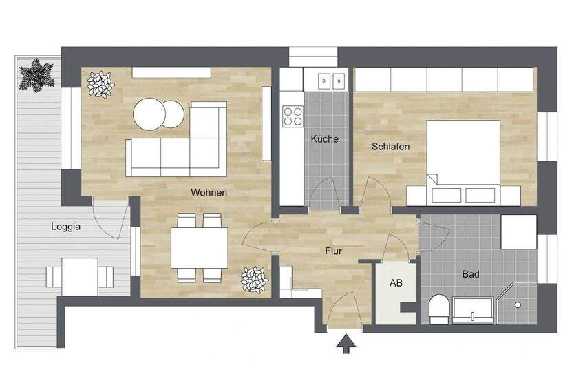 Bielefeld-Senne: Sanierte 2 Zimmer-Wohnung mit Loggia und Weitblick 2 zimmer