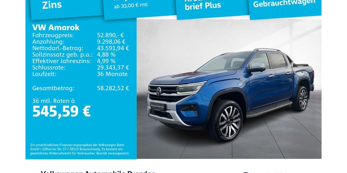 VW Amarok 18.703 km 52.890 &euro; Dresden 01169