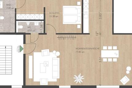 Effizienzwohnung mit Loftcharakter 1 zimmer