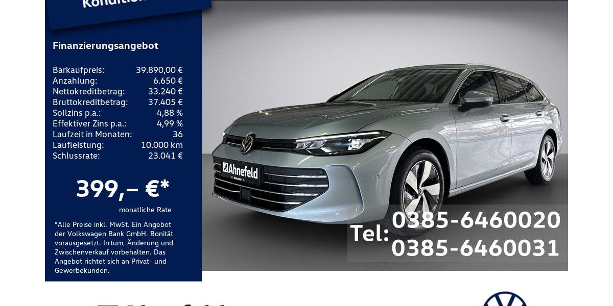 VW Passat 18.000 km 39.890 &euro; Schwerin 19061