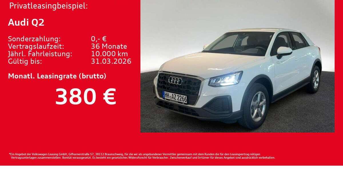Audi Q2 1.890 km 28.880 &euro; Hamburg 20537
