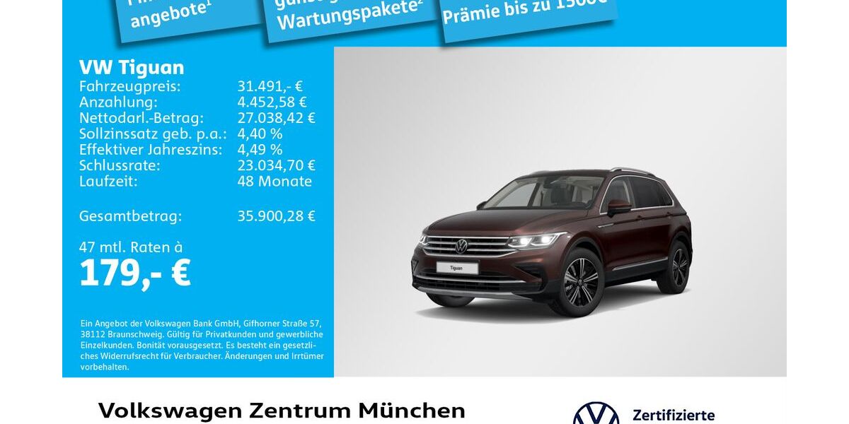 VW Tiguan 64.013 km 31.491 &euro; München 80687