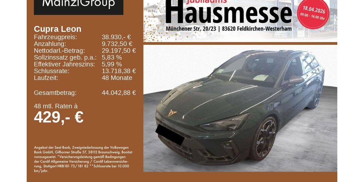 Cupra Leon 19.550 km 38.930 &euro; Feldkirchen/Westerham 83620
