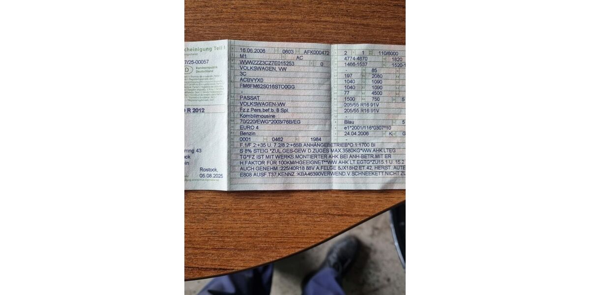 VW Passat 209.431 km 5.000 € Rostock 18055