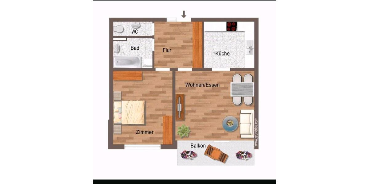 Erdgeschoßwohnung Rheine - 2 Zimmer, 61 m&sup2;, 145.000&euro; | Angebot:26616511