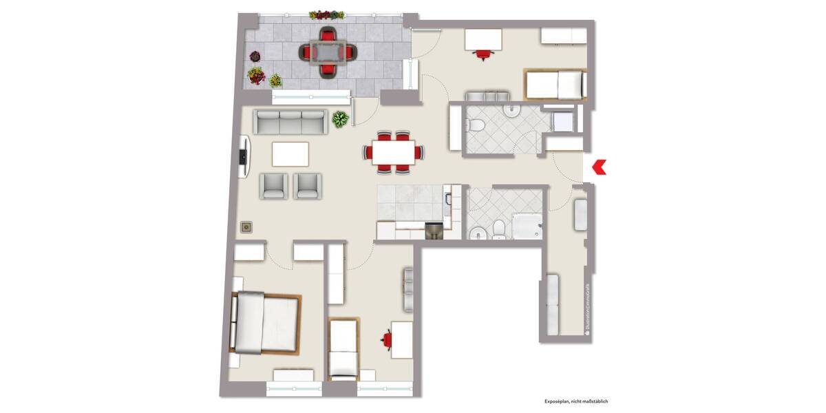 Etagenwohnung Münster Centrum - 4 Zimmer, 123 m&sup2;, 589.000&euro; | Angebot:25748657