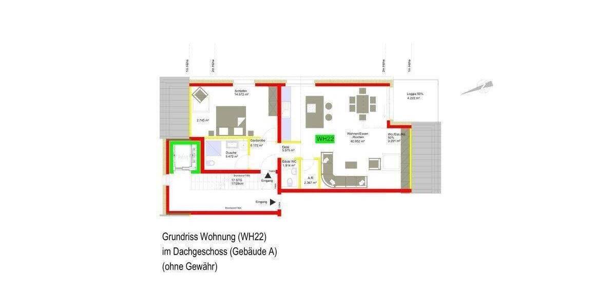 Etagenwohnung Konz Könen - 2 Zimmer, 82 m&sup2;, 330.460&euro; | Angebot:26797056