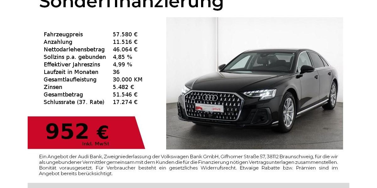 Audi A8 27.800 km 57.580 &euro; Nürnberg 90441