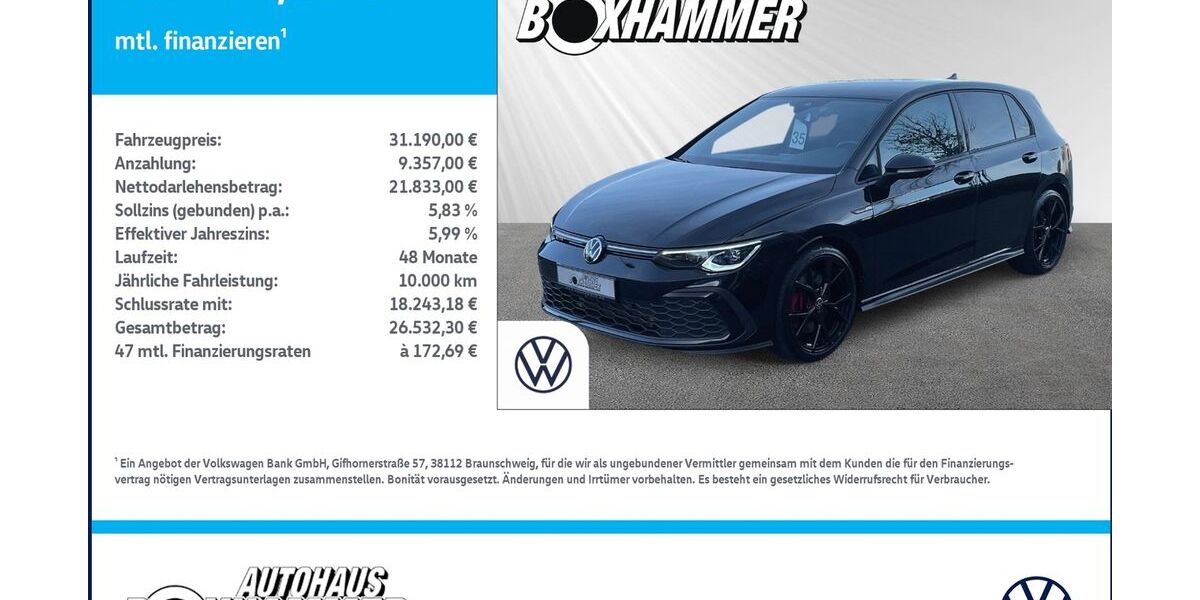 VW Golf 36.815 km 31.190 &euro; Bad Aibling 83043